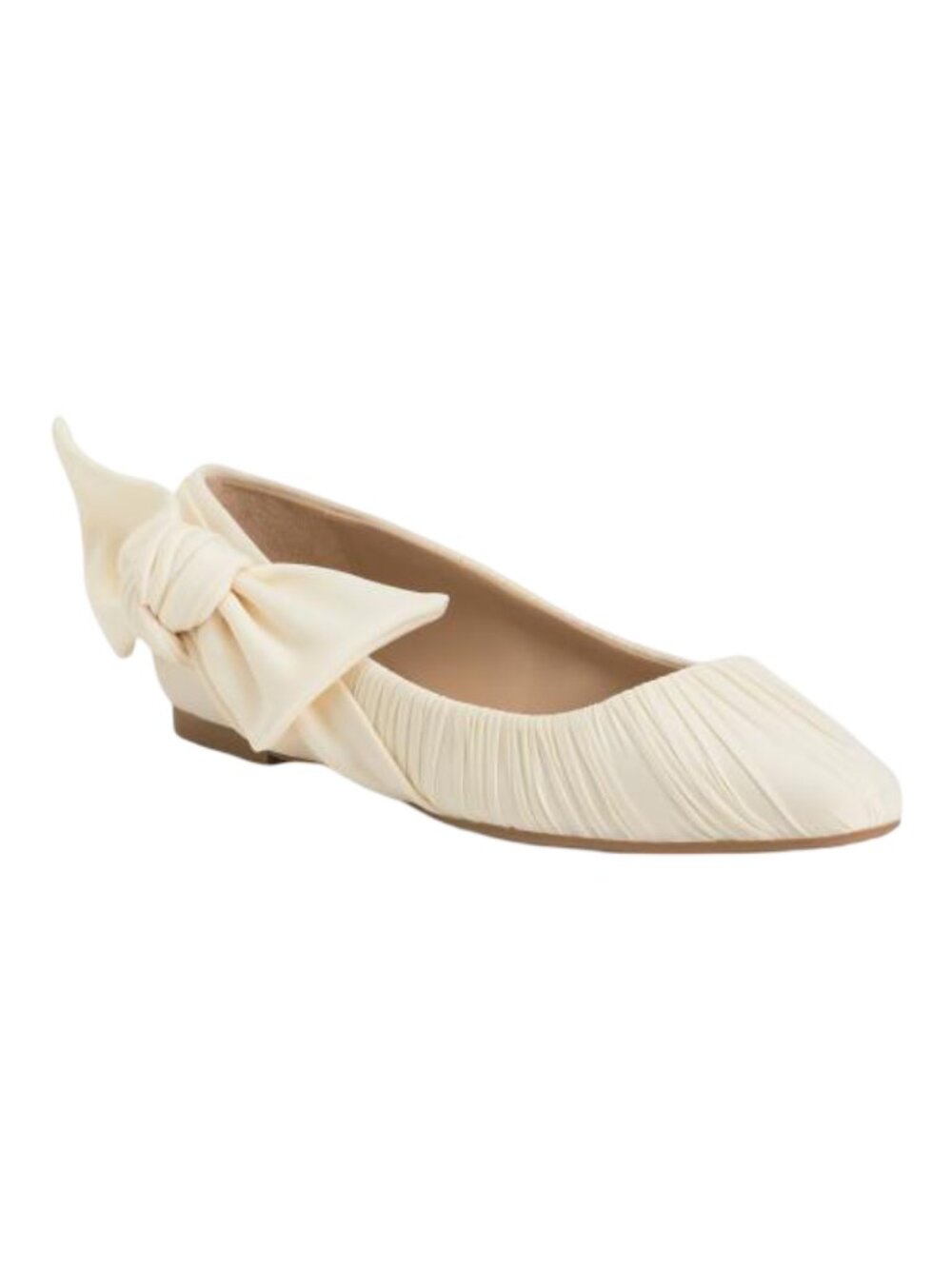 BADGLEY MISCHKA Valyn Ruched Ballet Flats With Oversized Bow